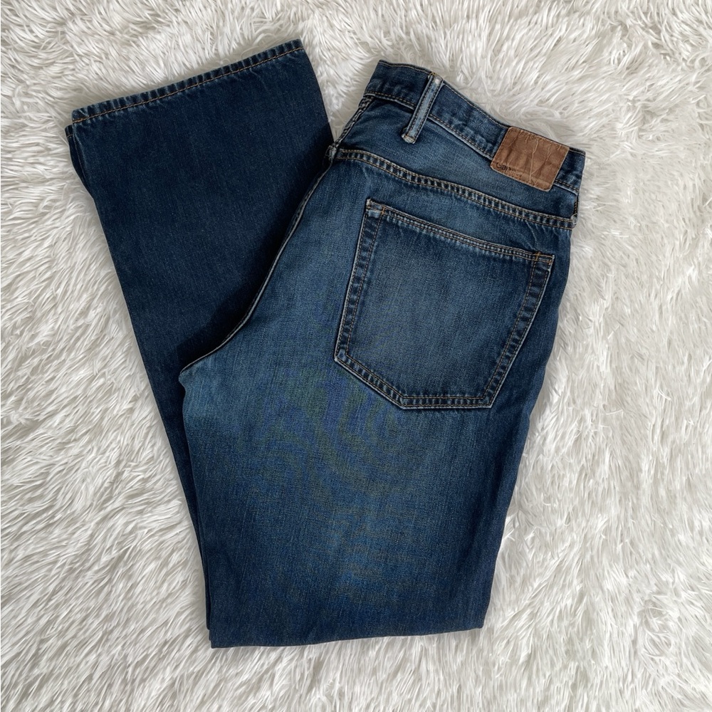 Men's Gap 1969 Bootcut Rockaway Jeans - Dark Blue Size 36 x 32